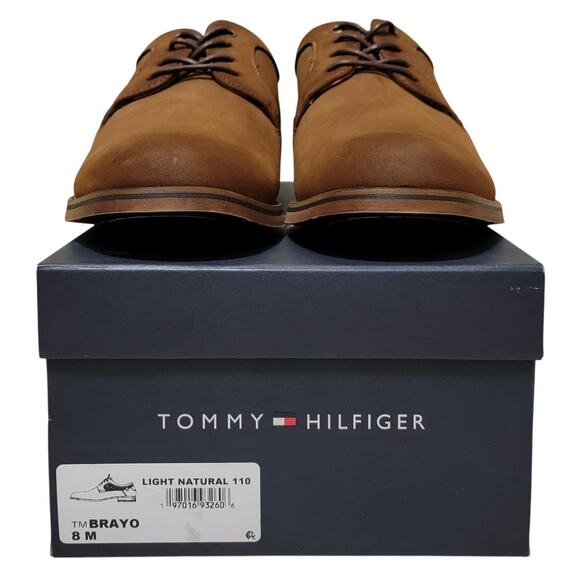 Tommy Hilfiger Men Brayo Casual Derby Oxfords Size US 8M Light Natural Brown - Picture 5 of 5